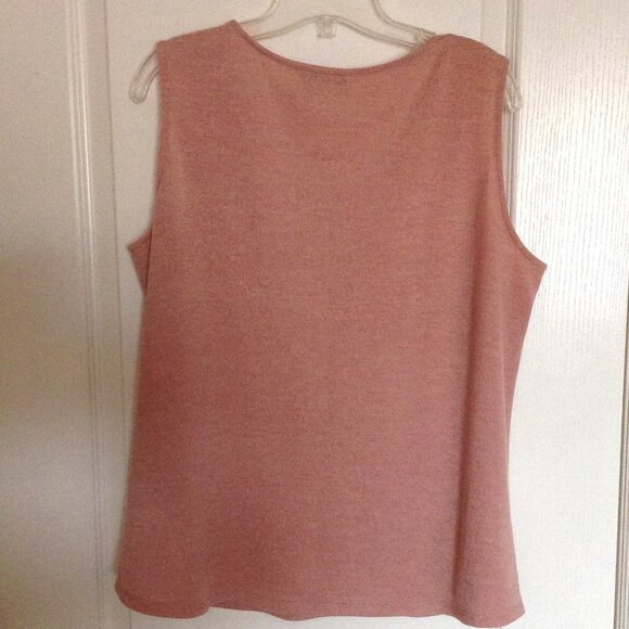 Mr. Max Fashions Women's Sleeveless Knit Tank Top Size XL Powder Pink Comfy - Picture 4 of 6